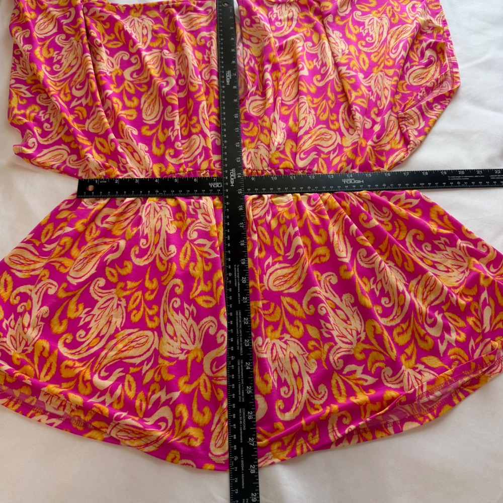 Dear Scarlett Pink Paisley Empire Waist Kimono Sleeve Tunic Top Womens Small NWT - Picture 4 of 8